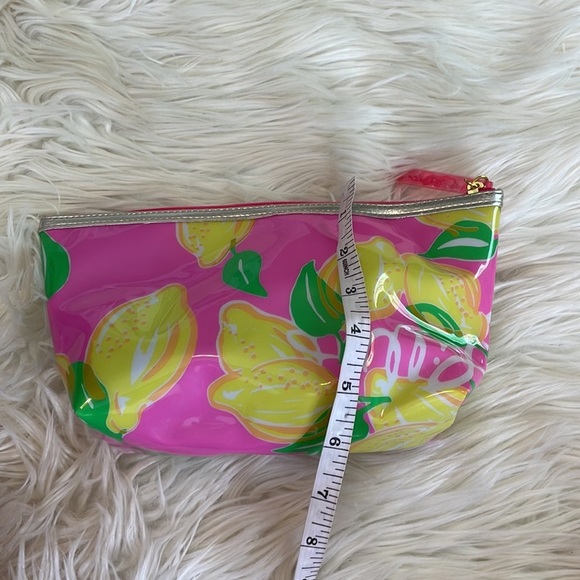 Lilly Pulitzer for estée lauder lemon pink preppy make up travel toiletries bag - Picture 14 of 16